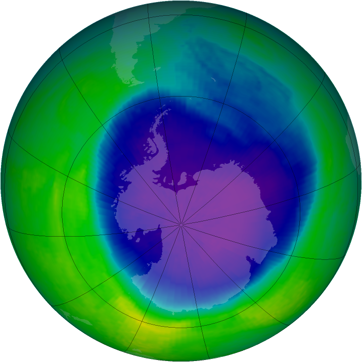 Ozone Map 2001-10-18